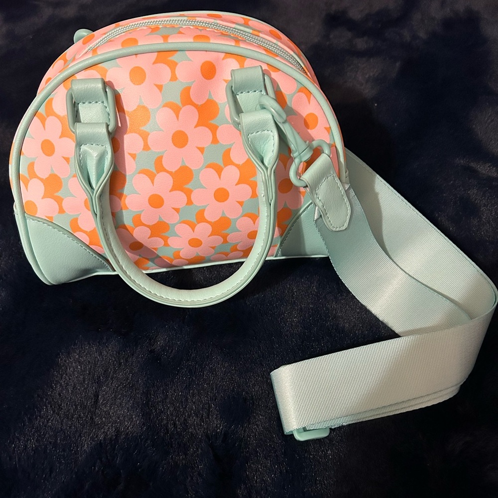 Flowered little girls crossed body bag
